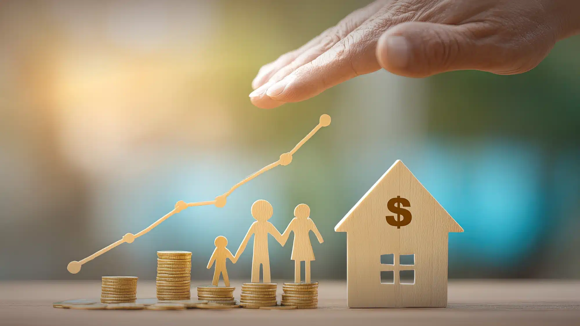 Final Expense Insurance In Connecticut Family and savings symbols representing financial protection through final expense insurance